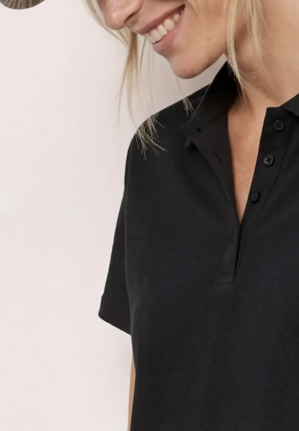 Kurzarm Poloshirt in Rippstruktur