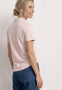 Kurzarm Poloshirt in Rippstruktur