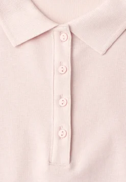 Kurzarm Poloshirt in Rippstruktur