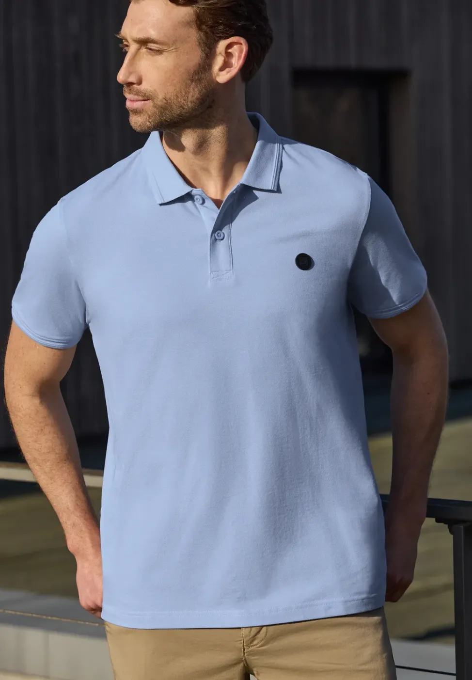 Kurzarm Poloshirt in Stretchqualität