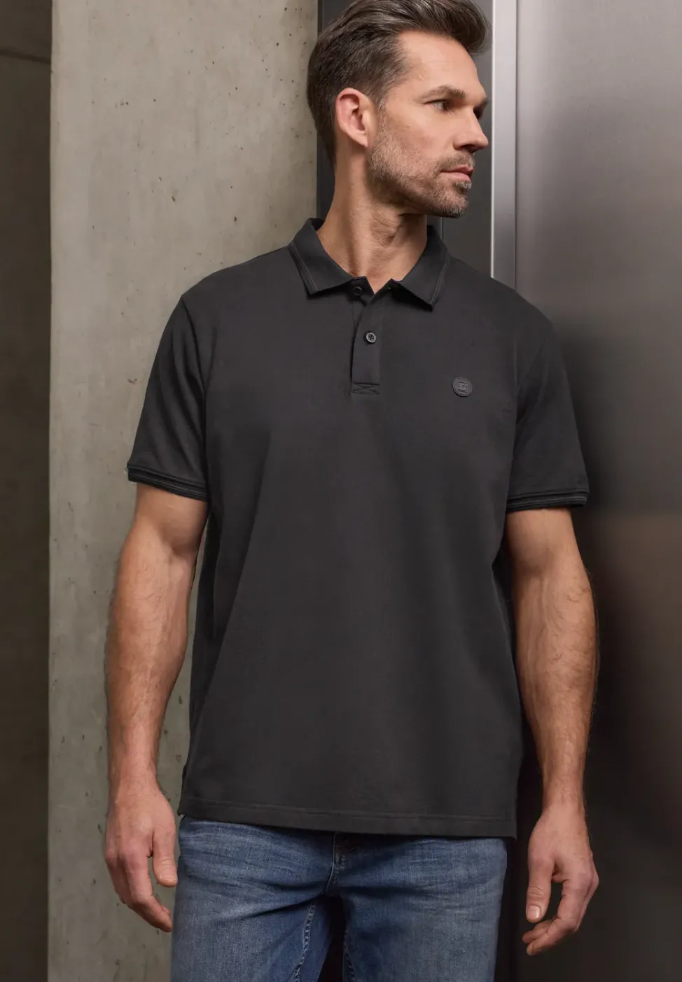 Kurzarm Poloshirt in Stretchqualität