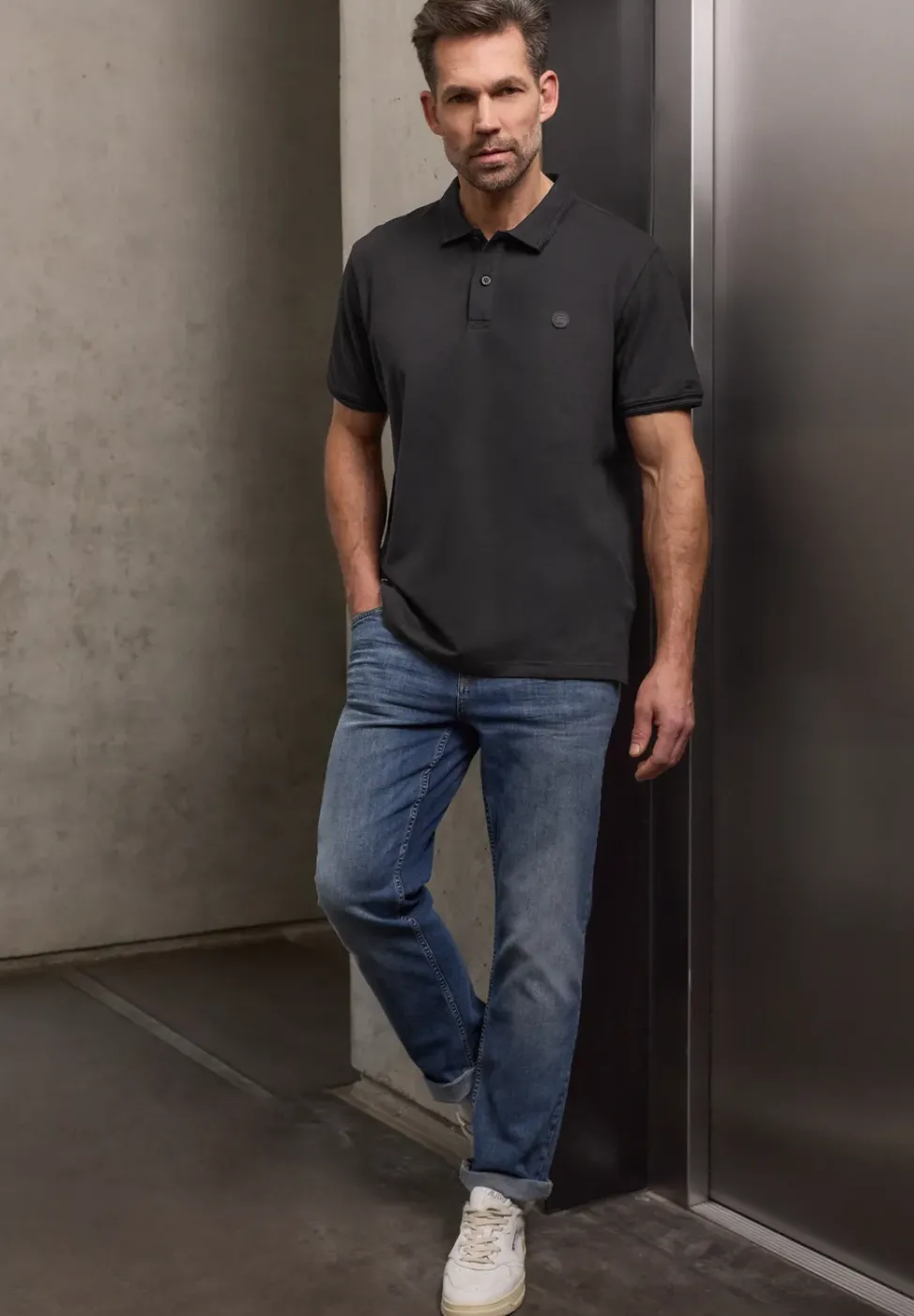 Kurzarm Poloshirt in Stretchqualität