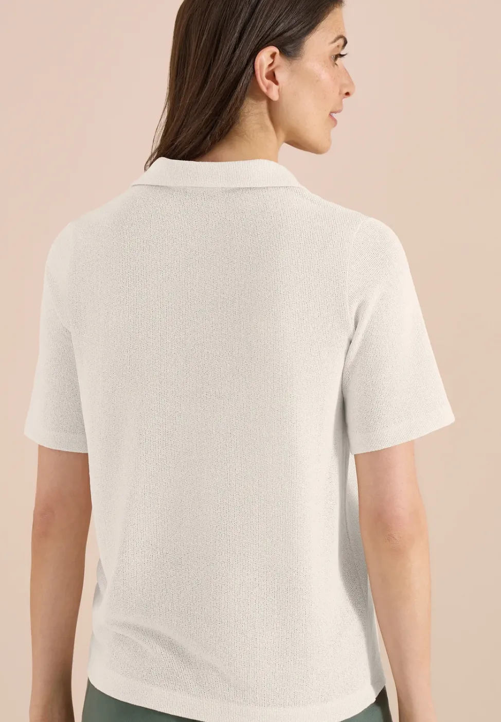Kurzarm Poloshirt in Unifarbe