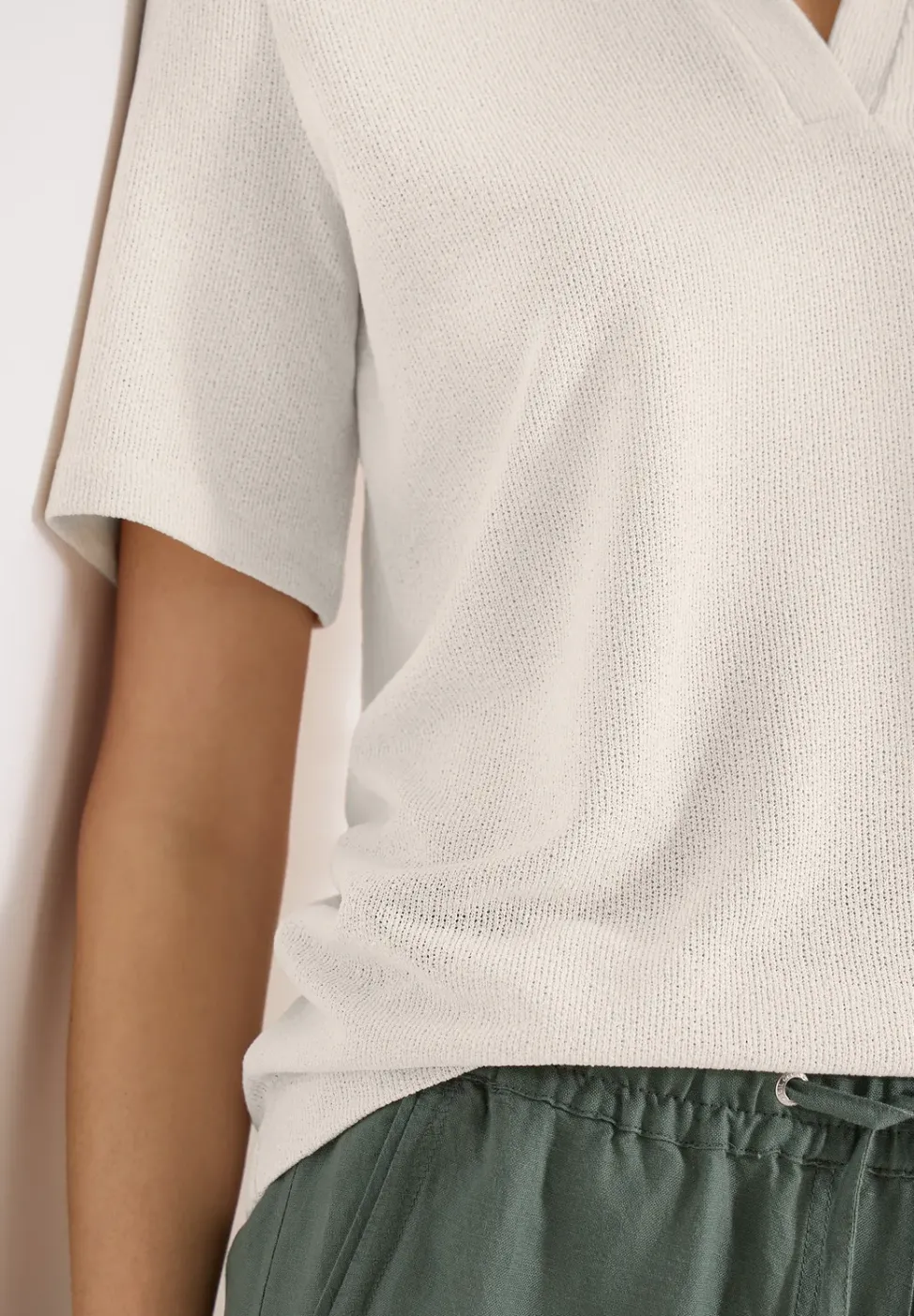 Kurzarm Poloshirt in Unifarbe