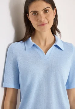 Kurzarm Poloshirt in Unifarbe