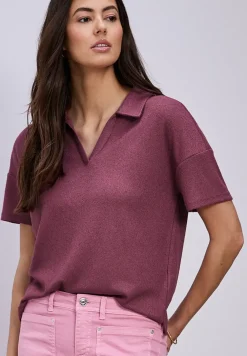 Kurzarm Poloshirt in Unifarbe