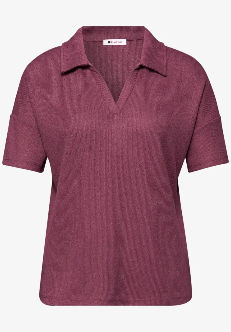Kurzarm Poloshirt in Unifarbe