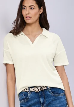 Kurzarm Poloshirt in Unifarbe