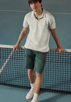 Kurzarm Poloshirt mit feiner Struktur