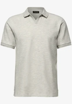 Kurzarm Poloshirt mit feiner Struktur