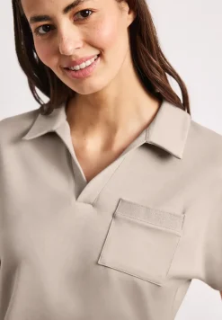 Kurzarm Poloshirt mit Glitzer