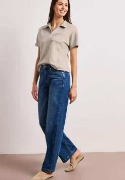 Kurzarm Poloshirt mit Glitzer