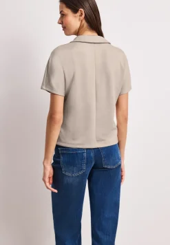 Kurzarm Poloshirt mit Glitzer