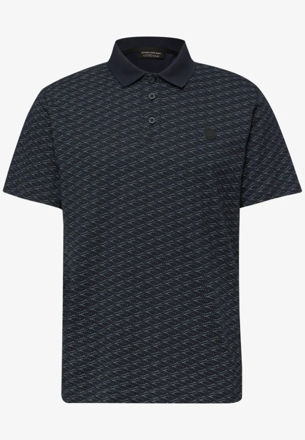 Kurzarm Poloshirt mit Minimal Print