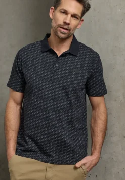 Kurzarm Poloshirt mit Minimal Print