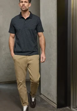 Kurzarm Poloshirt mit Minimal Print