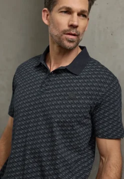 Kurzarm Poloshirt mit Minimal Print