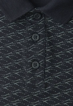 Kurzarm Poloshirt mit Minimal Print