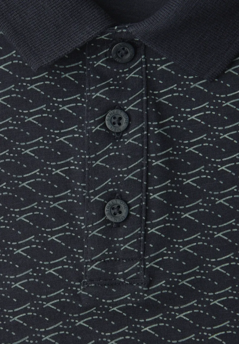 Kurzarm Poloshirt mit Minimal Print