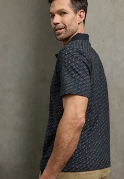 Kurzarm Poloshirt mit Minimal Print