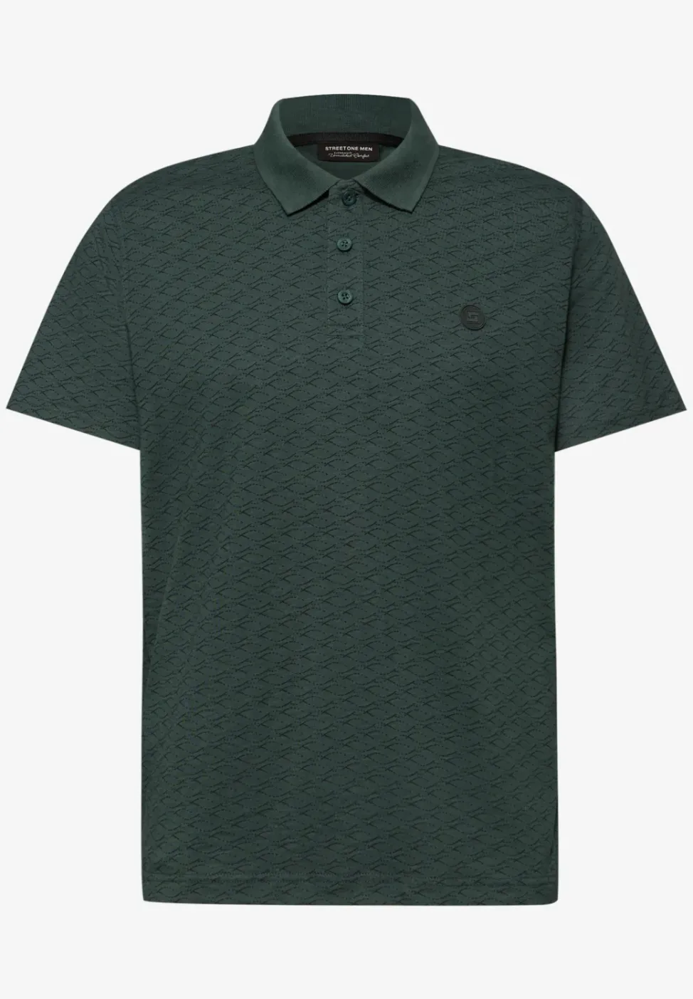 Kurzarm Poloshirt mit Minimal Print