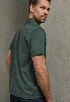 Kurzarm Poloshirt mit Minimal Print