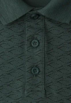 Kurzarm Poloshirt mit Minimal Print