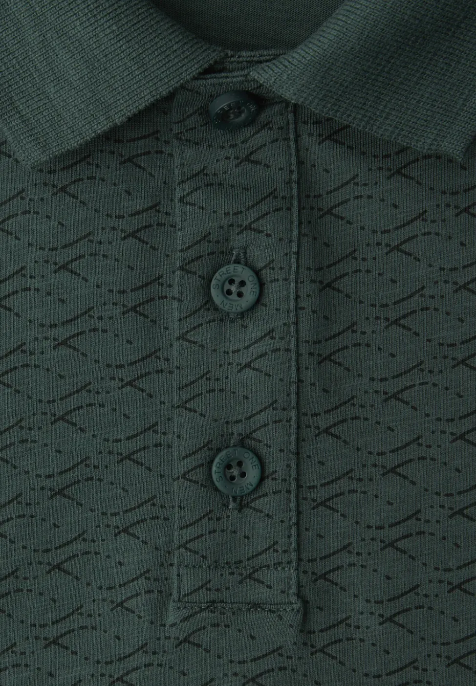 Kurzarm Poloshirt mit Minimal Print