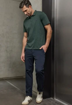 Kurzarm Poloshirt mit Minimal Print