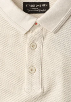 Kurzarm Poloshirt mit Struktur