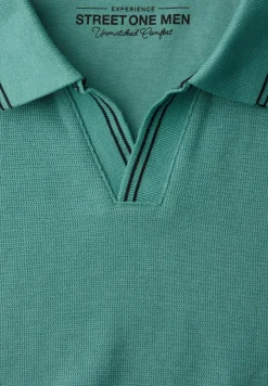 Kurzarm Poloshirt mit Struktur