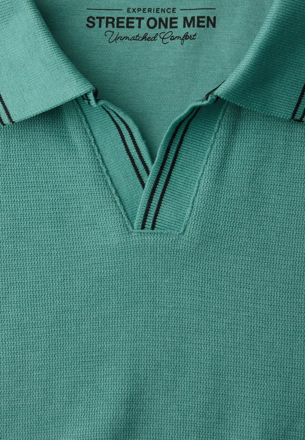 Kurzarm Poloshirt mit Struktur