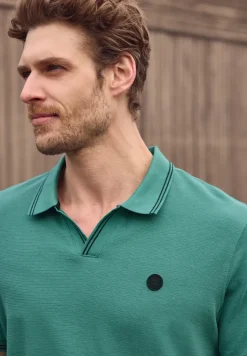 Kurzarm Poloshirt mit Struktur