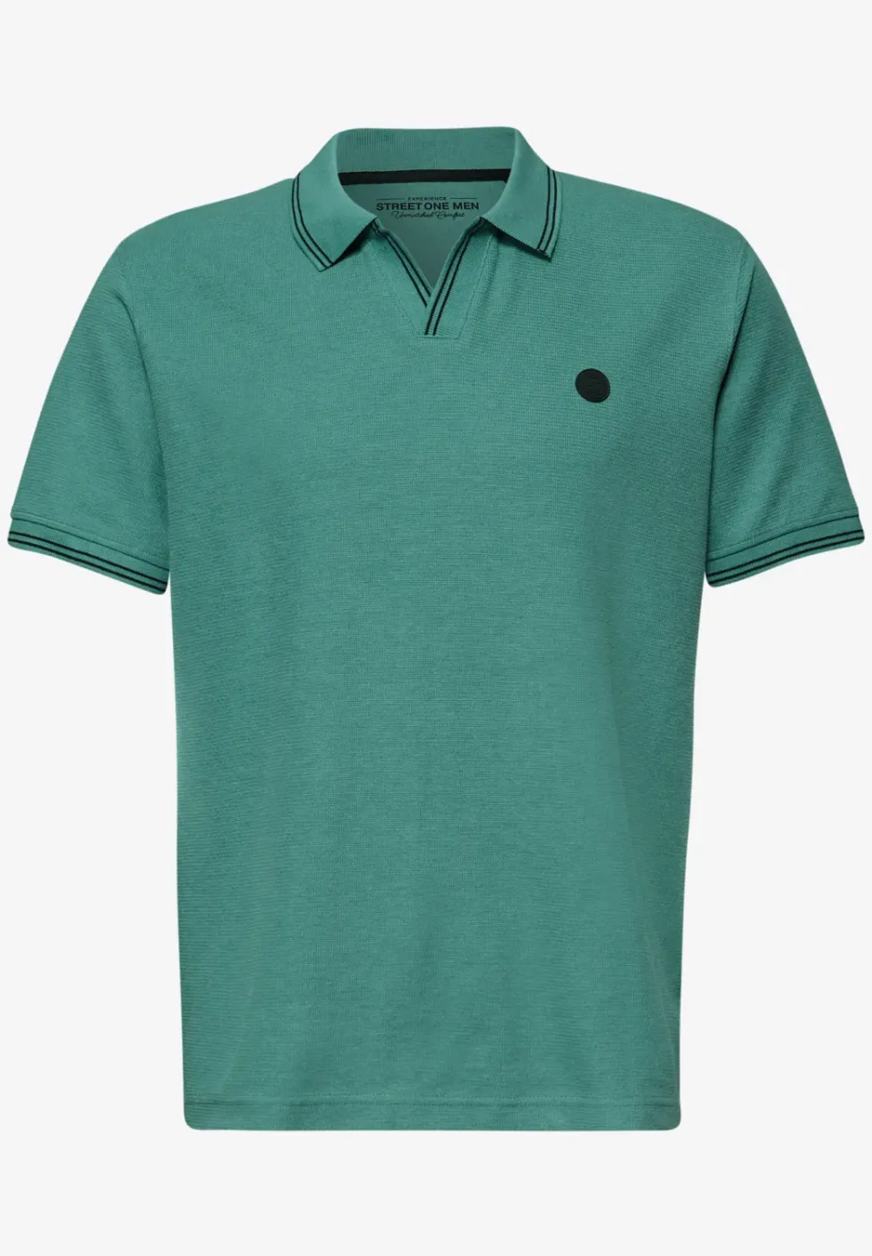 Kurzarm Poloshirt mit Struktur