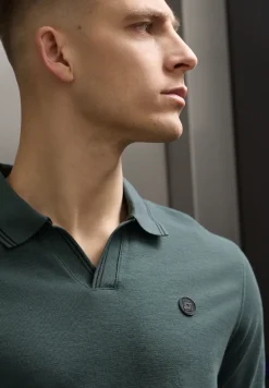 Kurzarm Poloshirt mit Struktur