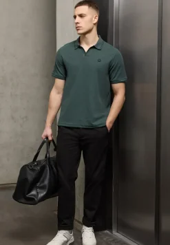 Kurzarm Poloshirt mit Struktur
