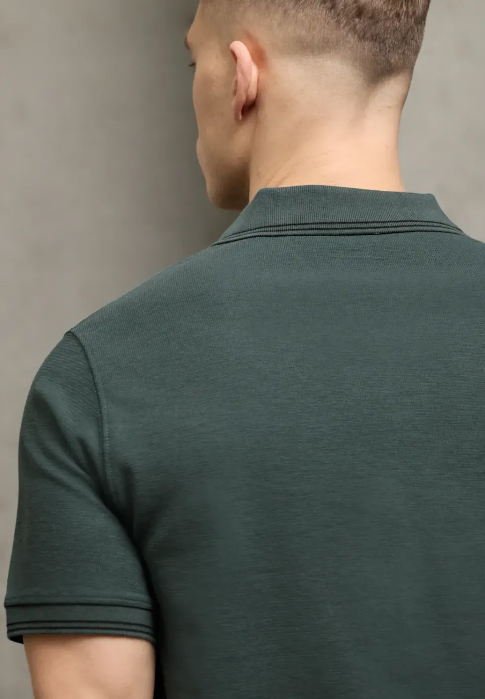 Kurzarm Poloshirt mit Struktur