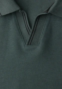 Kurzarm Poloshirt mit Struktur