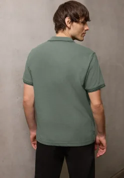 Kurzarm Poloshirt mit Struktur