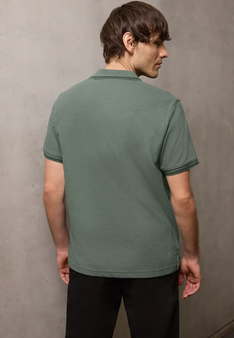 Kurzarm Poloshirt mit Struktur