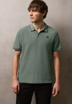 Kurzarm Poloshirt mit Struktur