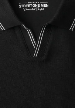 Kurzarm Poloshirt mit Struktur