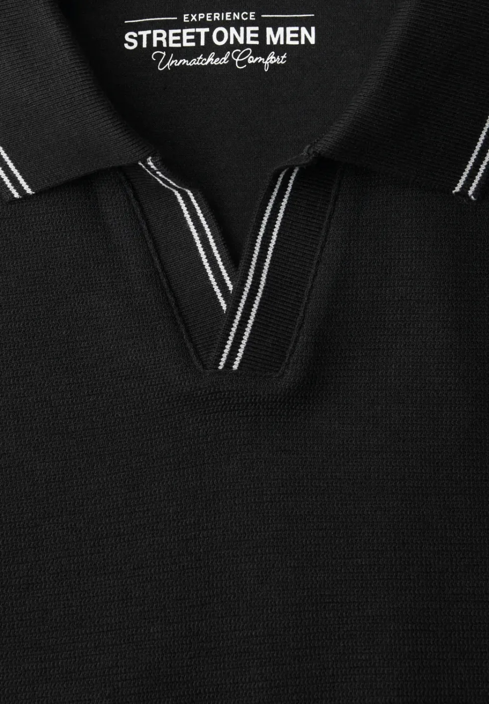 Kurzarm Poloshirt mit Struktur