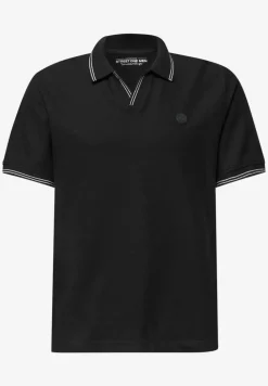 Kurzarm Poloshirt mit Struktur