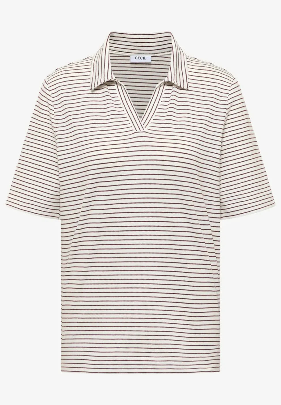 Kurzarm Poloshirt mit Streifen