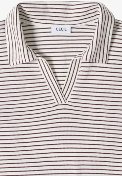 Kurzarm Poloshirt mit Streifen