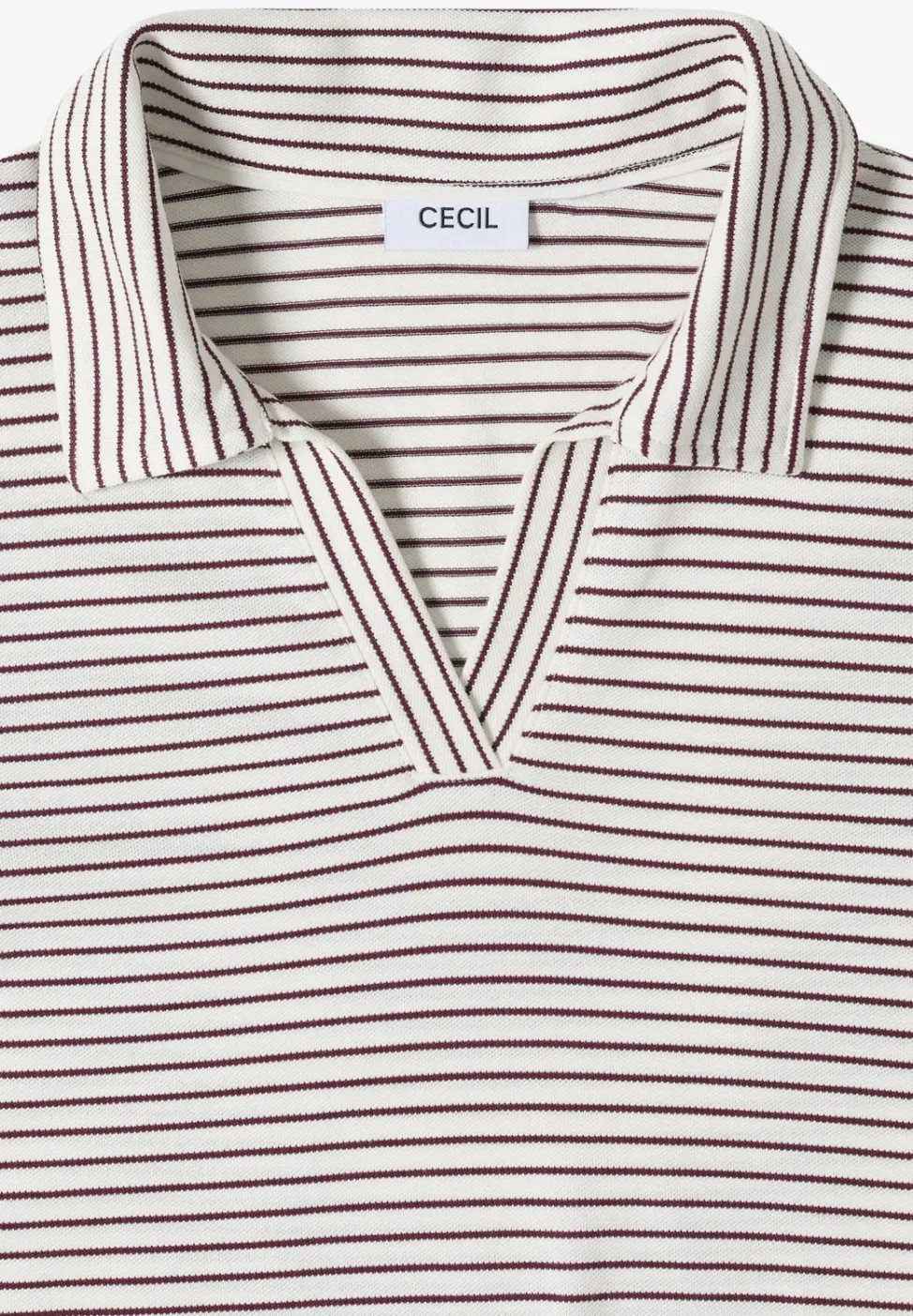 Kurzarm Poloshirt mit Streifen