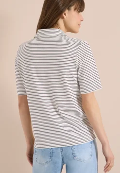 Kurzarm Poloshirt mit Streifen