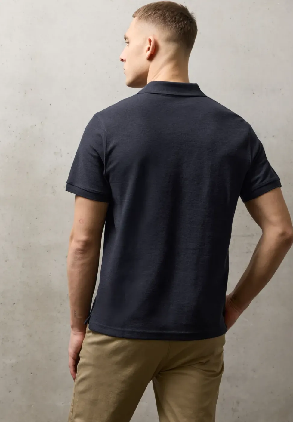 Kurzarm Poloshirt mit Struktur