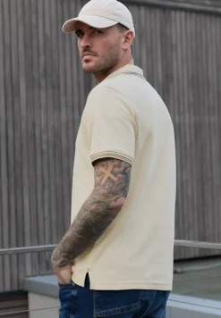 Kurzarm Poloshirt mit Struktur
